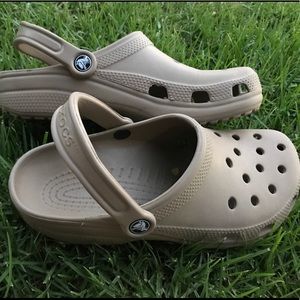 Comfortable beige Crocs